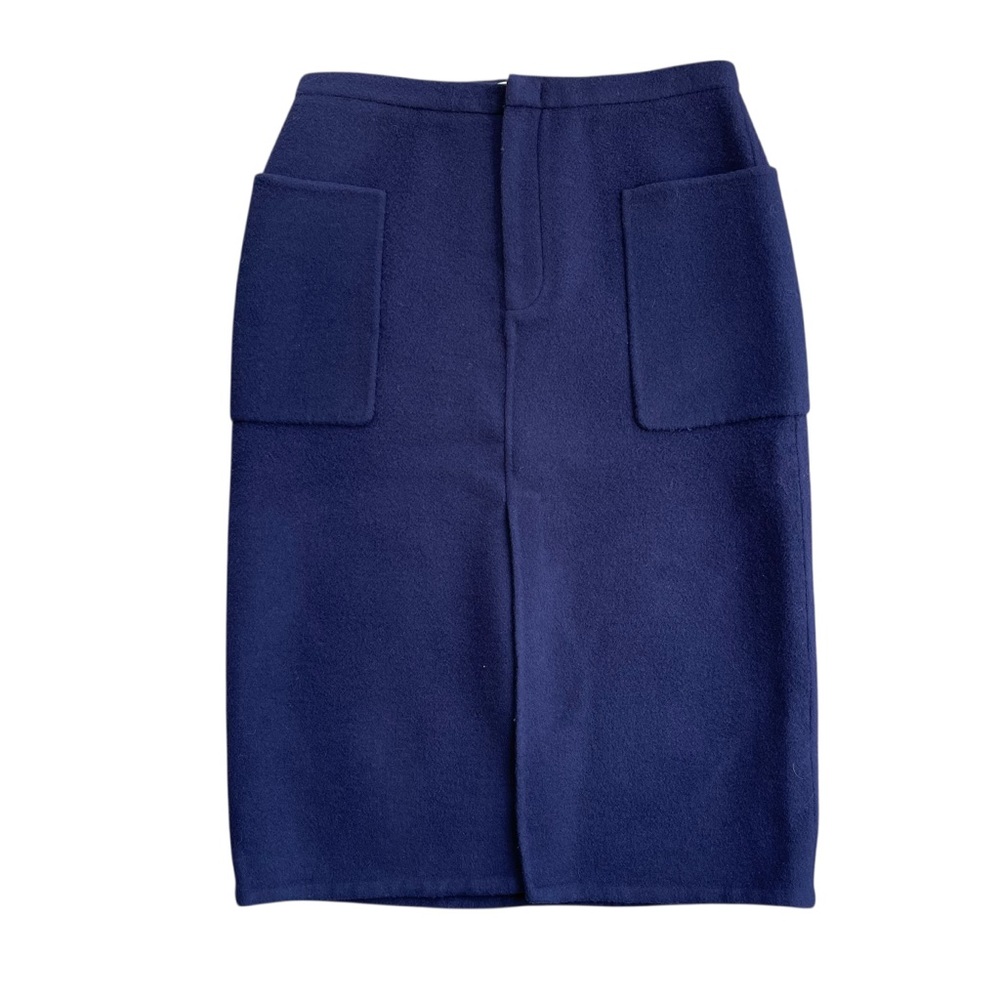 Vince Women's Navy Recycled Wool High Waist Pencil Skirt SZ 2 NWT Chic